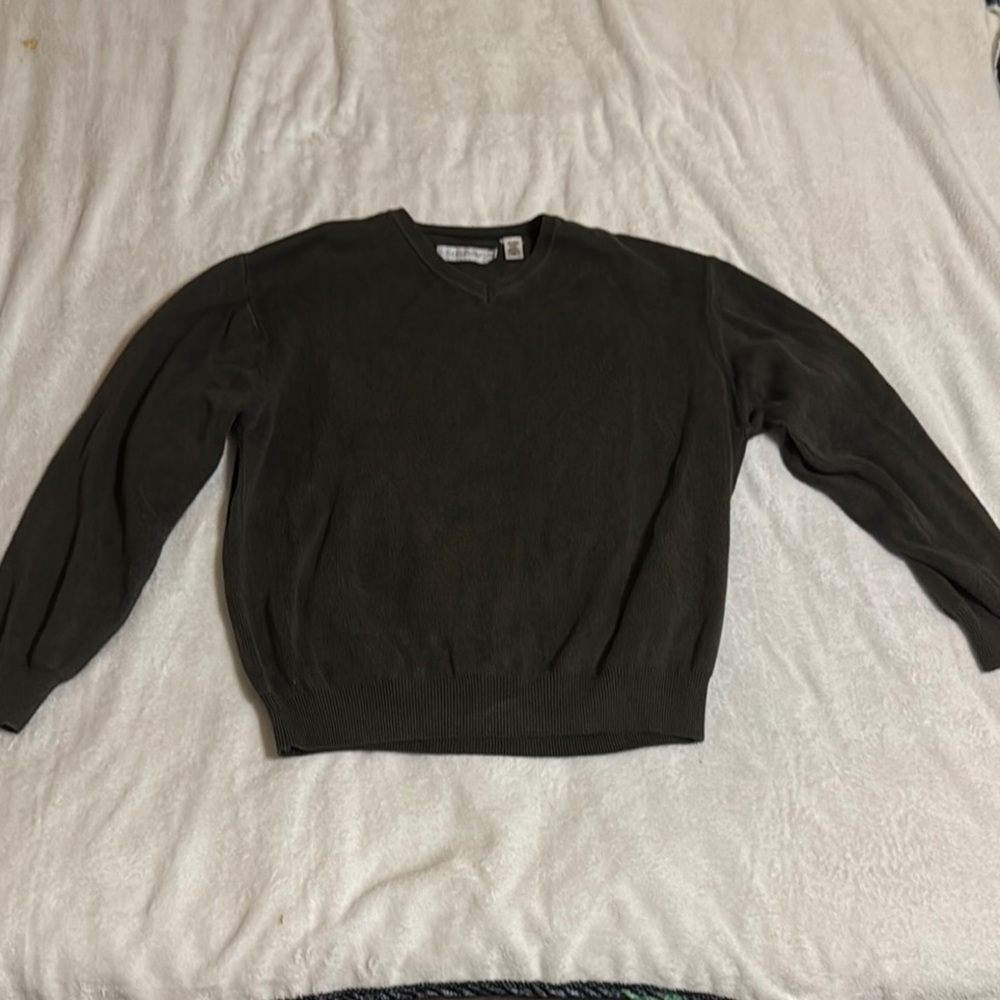 Alex Cannon Dark Green Crewneck Sweater, Medium